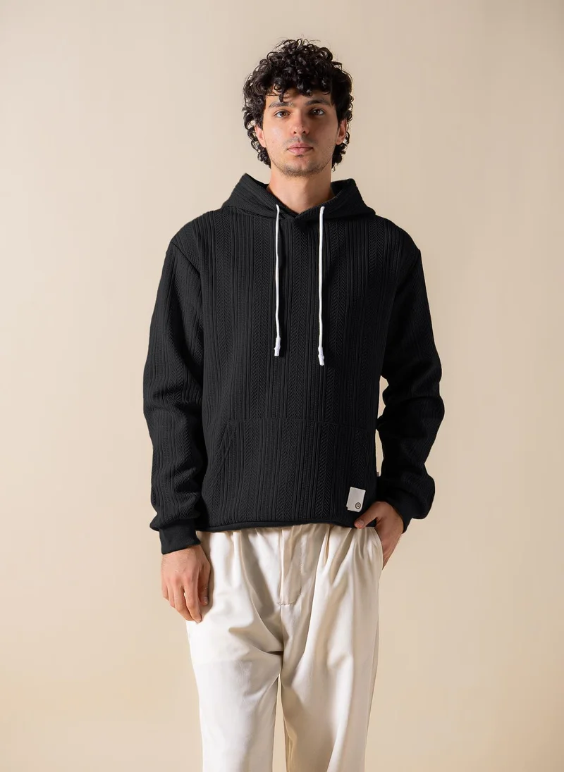 SHAPES TEXTURED COMFORT HOODIE