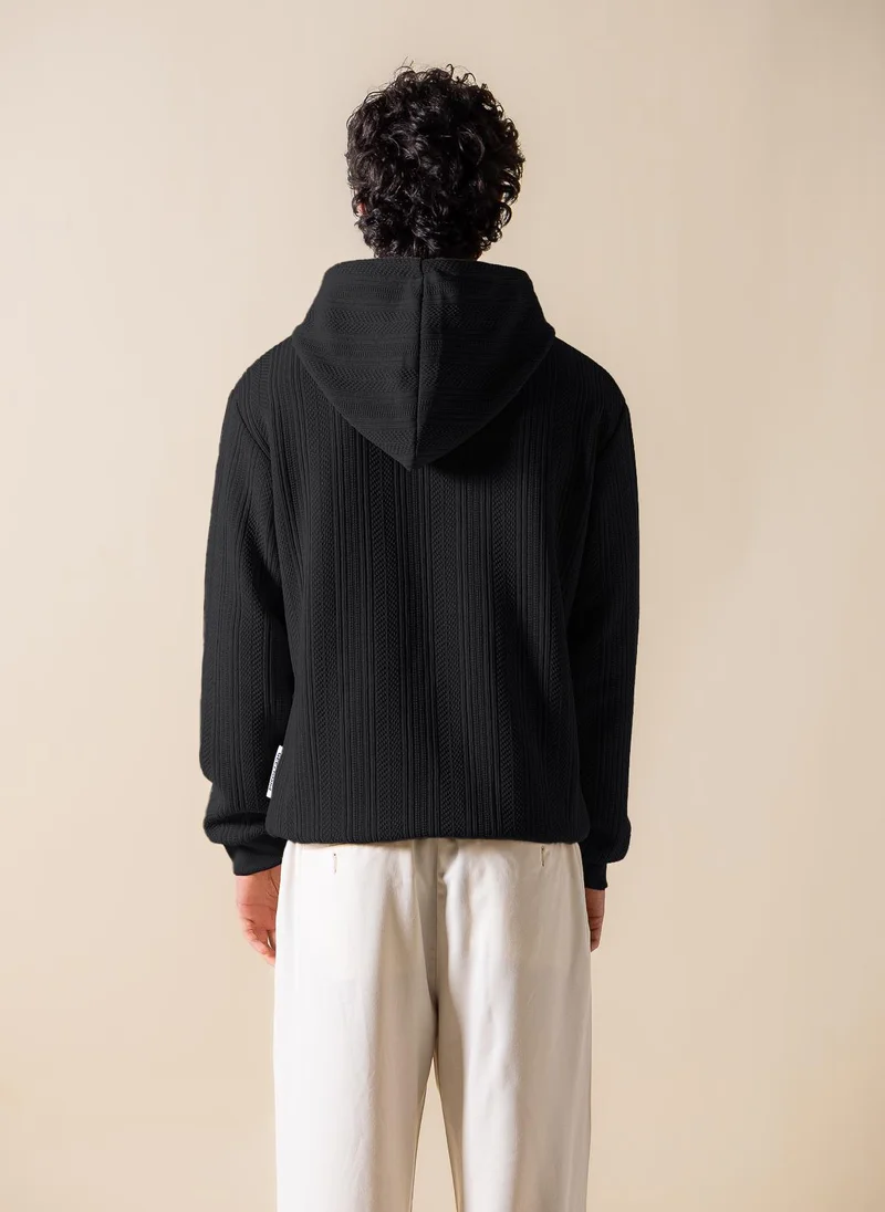 SHAPES TEXTURED COMFORT HOODIE