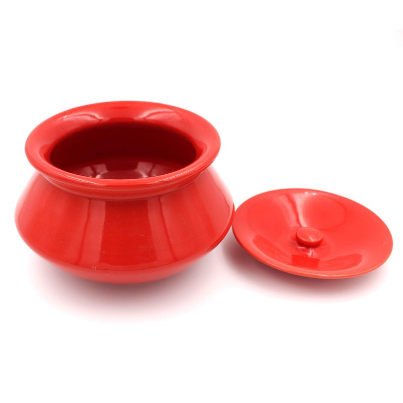 POTZO Ruby Radiance Ceramic Handi 0.75 L with Lid (Ceramic) - Image 2
