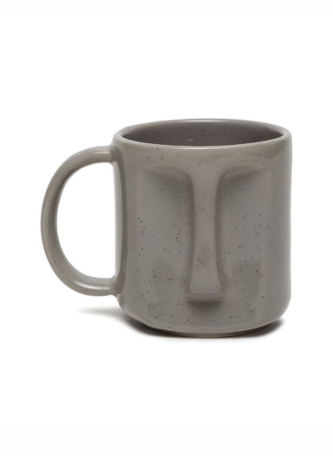 Arrabi Grey Textured Stoneware Microwave Safe 2 Piece Mugs - 420ml - Image 2
