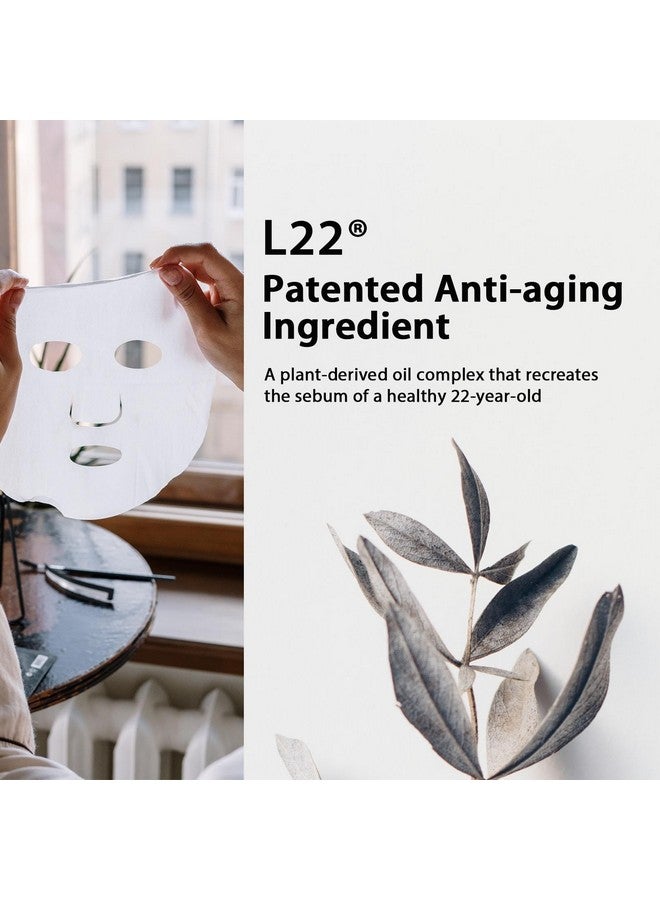 لولوون مجموعة أقنعة الوجه الورقية من لولولون، 32 قطعة، خضراء ثمينة، متوازنة، للعناية بالبشرة، يابانية عضوية وطبيعية، عبوة أقنعة الوجه الورقية الحاصلة على براءة اختراع، مضادة للشيخوخة، مرطبة ومرطبة يوميًا - Image 4