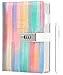 CAGIE Diary with Lock for Girls Age 812Birthday Gifts for 9 10 11 12 Year Old Girls Tie Dye Design 192 Pages Diary with Pen 57 x 85 Inch Journal with Lock for Women Girl Blue - Image 3