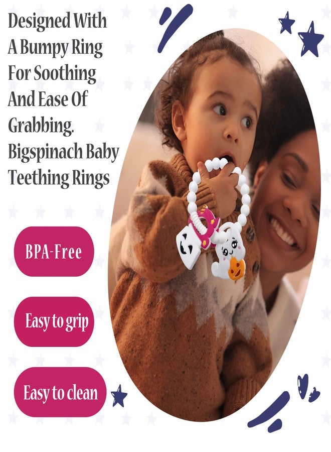 BIGSPINACH Ghost Teether and Cute Ghouls Ring Teether Halloween Activities for Toddlers, Preschoolers & Older Kids - Image 2
