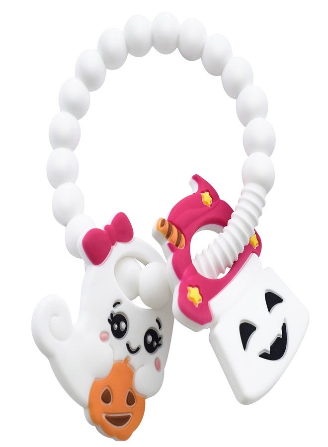 BIGSPINACH Ghost Teether and Cute Ghouls Ring Teether Halloween Activities for Toddlers, Preschoolers & Older Kids - Image 1