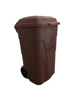 AKC Durable Plastic Trash Bin 120 Liters Brown 