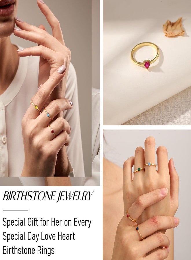 Btysun Birthstone Rings for Women, October Birthday Gifts, Dainty Gold Rings Size 6, 21st 30th Birthday Gifts for Her, Stocking Stuffer, Anniversary for Wife, October Birthstone Jewelry - Image 3