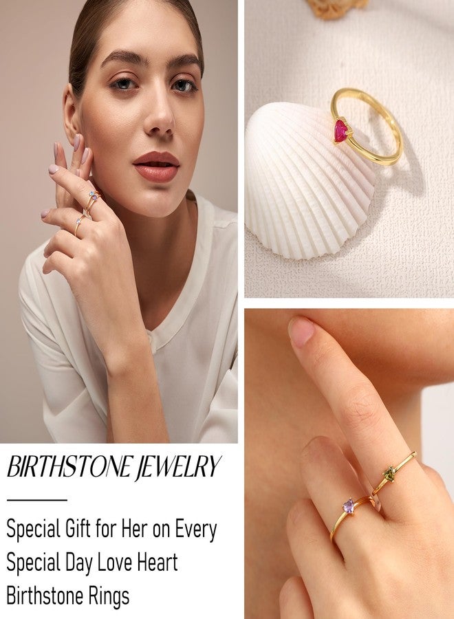 Btysun Birthstone Rings for Women, October Birthday Gifts, Dainty Gold Rings Size 6, 21st 30th Birthday Gifts for Her, Stocking Stuffer, Anniversary for Wife, October Birthstone Jewelry - Image 4