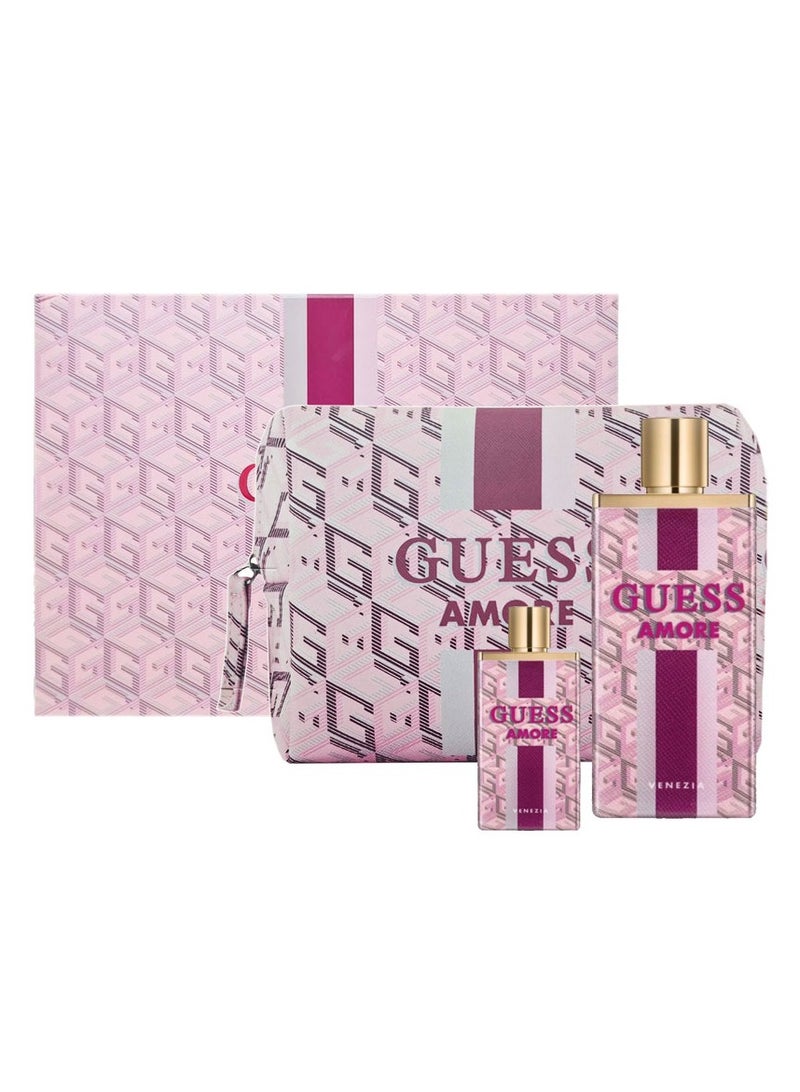 Guess Amour Venezia Eau de Toilette 100ml + Perfume 7.5ml + Bag Gift Set