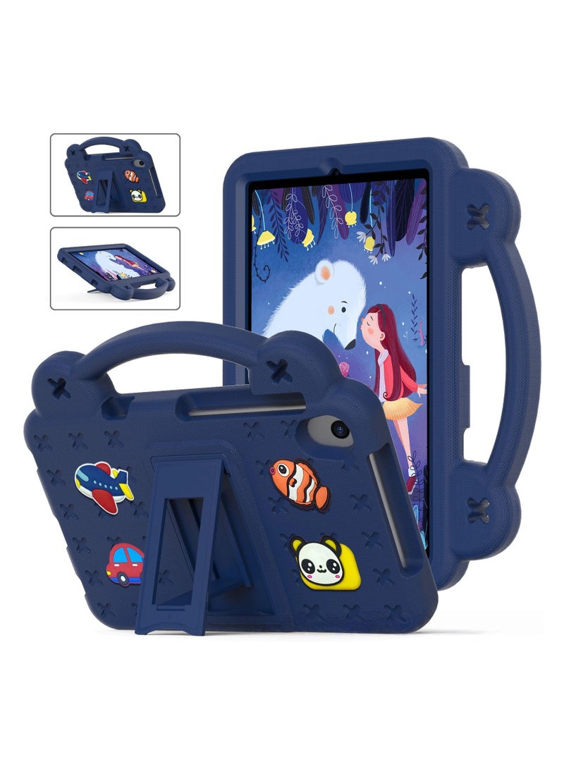 عام حافظة أطفال لوحي TCL Tab 8 LE 9132X - غلاف إيفا متين مضاد للصدمات مع حامل مدمج