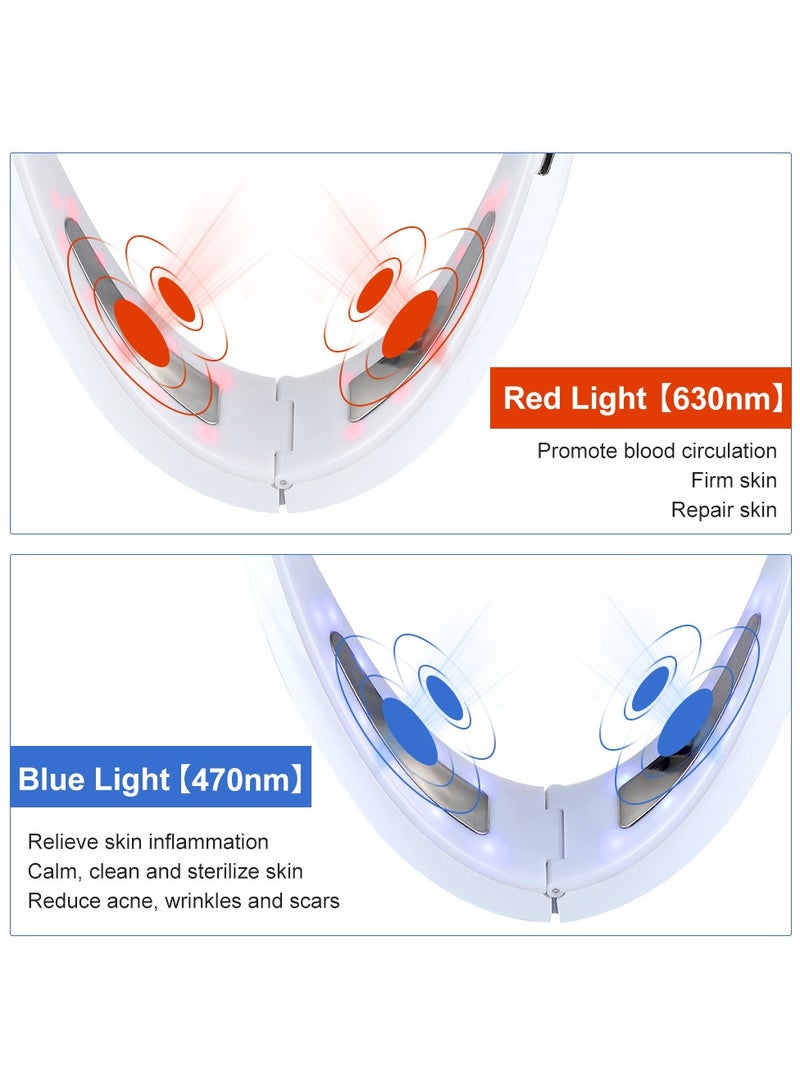 general Electric V Face Beauty Meter USB 8 Speed V Face Shaping Massager V-Face Lifting Repair Protection Red Blue Light Promotes Metabolism Improves - Image 5