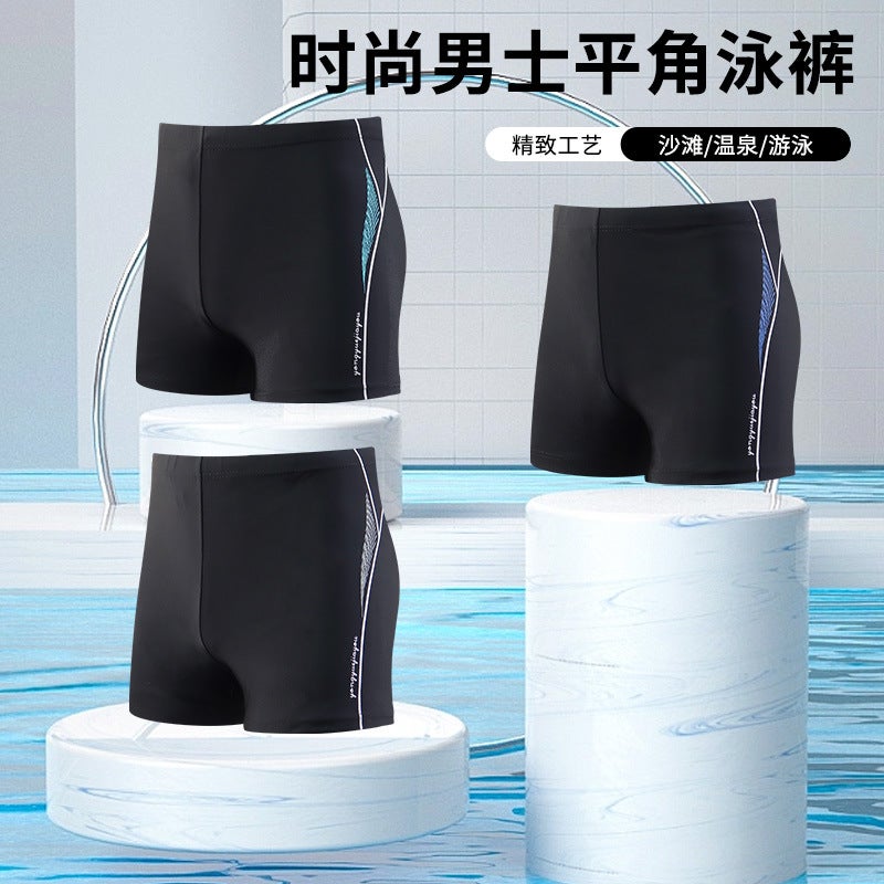 Swimming trunks men''s new adult anti-embarrassment fashion comfortable boxer plus size loose quick-drying men''s swimming trunks suit - Image 3
