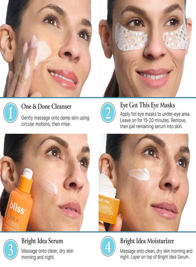 Bliss The Elder Millennial Kit Complete Skincare Essentials Set | Includes Daily Face Cleanser, Under Eye Masks, Brightening Vitamin C Serum and Moisturizer - Image 2