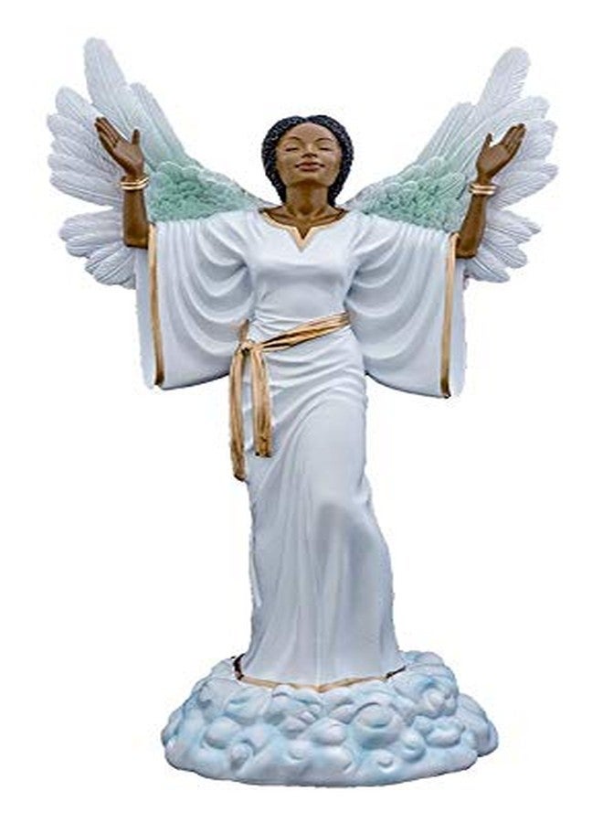 Ebony Treasures Give Thanks to The Lord African American Collectible Figurine 11.25 Inch Hand Painted Resin Statue for Home Decor