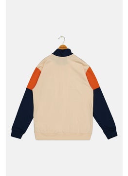 adidas Originals Kids Boy Sportswear Fit Outdoor Sweatshirts, Cream  - Image 2