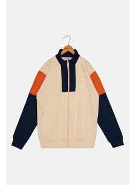 adidas Originals Kids Boy Sportswear Fit Outdoor Sweatshirts, Cream  - Image 1