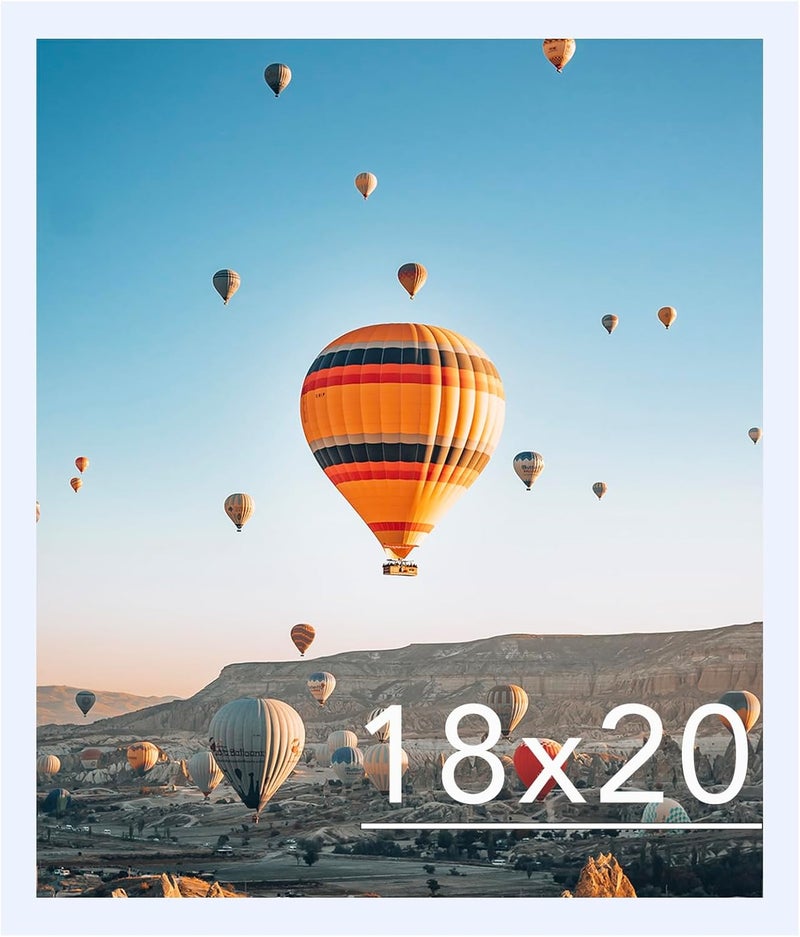 JCJMY مجموعة إطارات صور بحجم 24x24، سوداء اللون، مع ورقة تغطية بحجم 20x24؛ لعرض الصور بحجم 20x24 مع أو بدون ورقة تغطية، أو بدون ورقة تغطية لعرض الصور بحجم 24x24؛ إطارات كبيرة للتعليق على الجدار، مصنوعة من البلاستيك المقاوم للكسر، مجموعتان. - Image 1