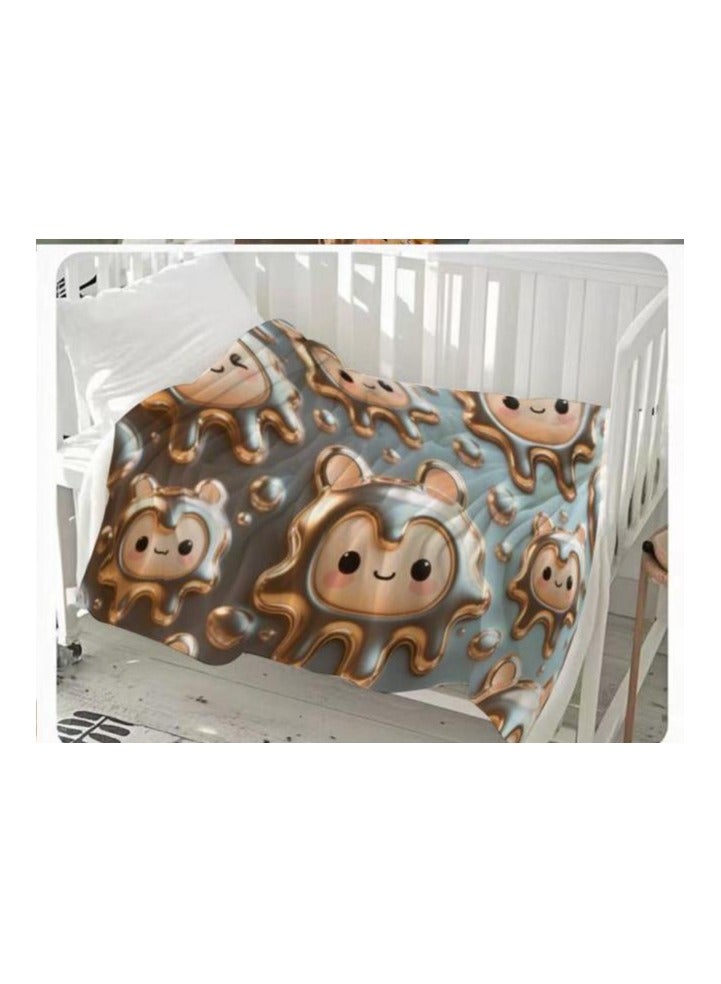 عام بطانية رقيقة من الفانيلا الكرتونية للأطفال أو الطلاب (دافئة ومريحة ومناسبة للنوم والألعاب) 100 سم * 150 سم - 445 - Image 3