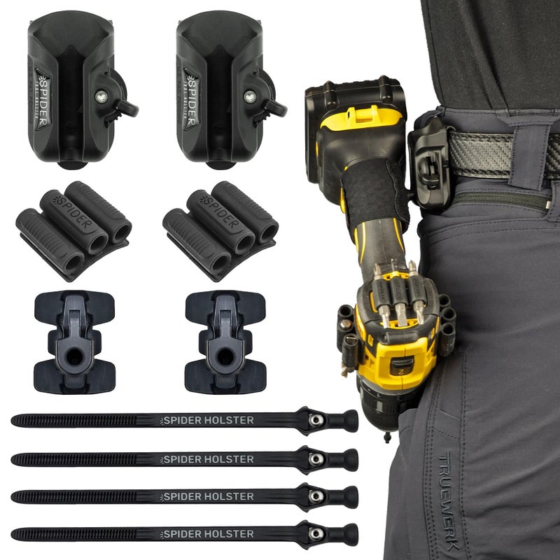 Spider Tool Holster Tool Holster 5031TH Quad Tool Kit SelfLocking Belt Clip Drill Holster 10 Pieces - Image 2