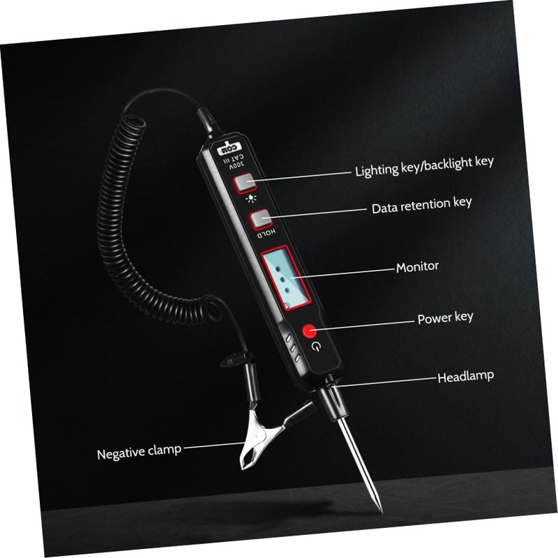 LED Digital Display Auto Circuit Tester Low Voltage Test Light for Car Motorcycle Electrical Diagnostics - Image 5