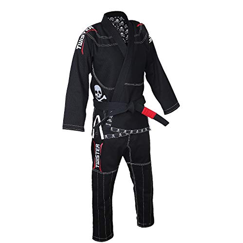 Twister Progress 5.0 Brazilian Jiu Jitsu Gi | BJJ Gi | Lightweight Preshrunk Pearl Weave | With Pants and Jacket 475gram (BLACK, A1) - Image 4