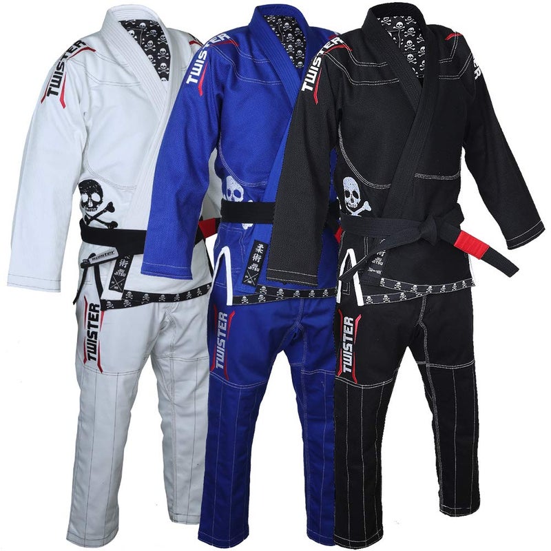 Twister Progress 5.0 Brazilian Jiu Jitsu Gi | BJJ Gi | Lightweight Preshrunk Pearl Weave | With Pants and Jacket 475gram (BLACK, A1) - Image 2