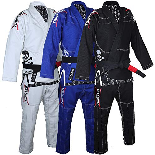 Twister Progress 5.0 Brazilian Jiu Jitsu Gi | BJJ Gi | Lightweight Preshrunk Pearl Weave | With Pants and Jacket 475gram (BLACK, A1) - Image 1