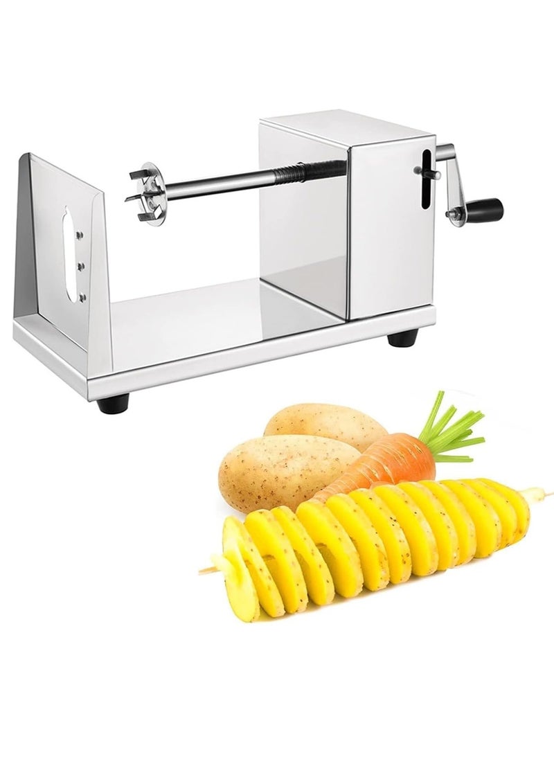 ELTRAZONE NEW Stainless Steel Manual Spiral Potato Chips Slicer – Tornado Potato Chips Cutter with Vegetable Slicer for Kitchen, Lightweight, Versatile Slicing Tool for Homemade Chips & Veggies - Image 1