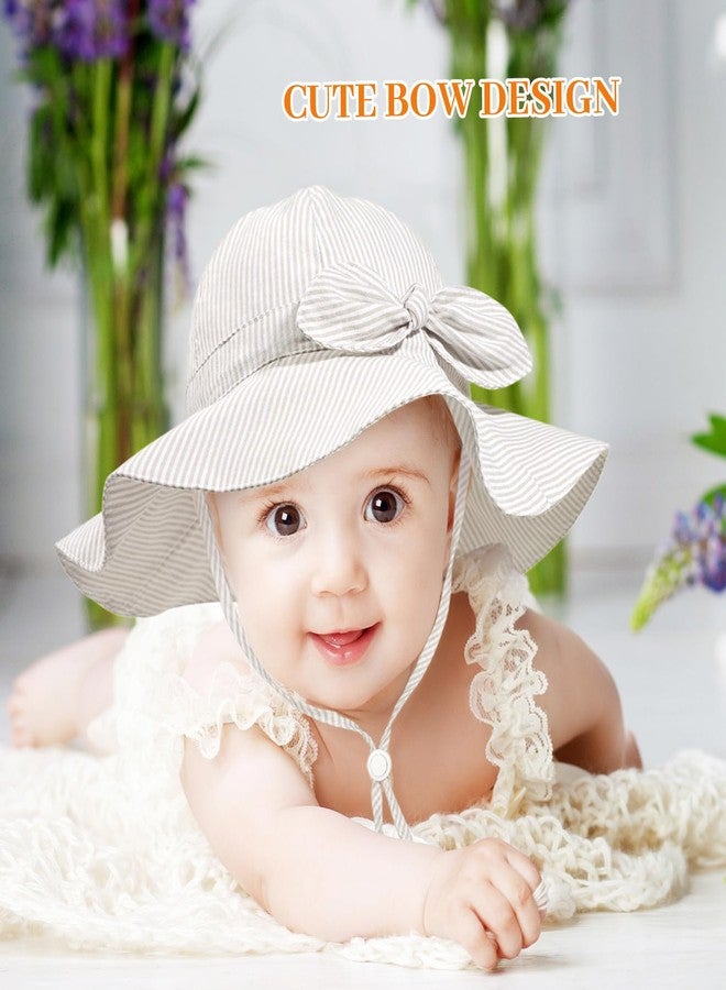 Weradau Baby Girl Sun Hat Summer Foldable Beach Hats with UPF50+ Sun Protection Wide Brim Toddler Bucket Hat Cap 2-4Years - Image 2