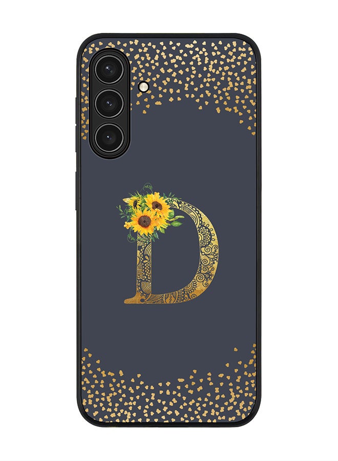 Stylizedd For Samsung Galaxy A17 / A17 4G Case,Slim fit Camera Protection, Shockproof Thin Phone cover  - Custom Floral Monogram - D  (Grey )