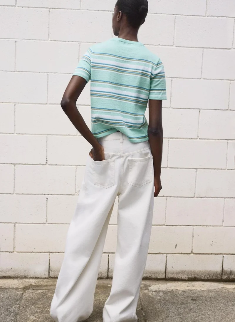 مانجو Yute Striped Crew Neck Sweater