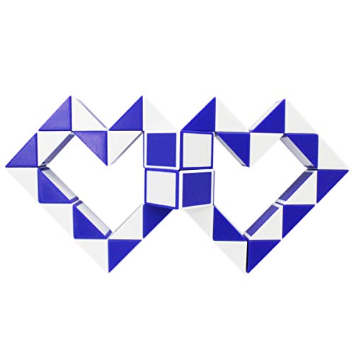 Mipartebo Magic Snake Cube Twist Puzzle 48 Wedges Large Size Twist Fidget Snake Toys Gift Party Favors Game Goodie Bag Fillers for Kids Adults Teens Blue - Image 3