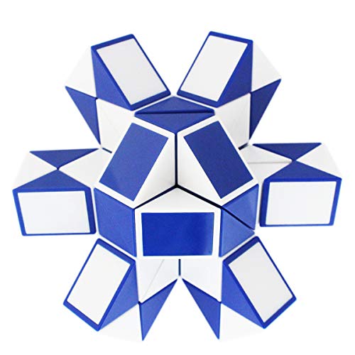 Mipartebo Magic Snake Cube Twist Puzzle 48 Wedges Large Size Twist Fidget Snake Toys Gift Party Favors Game Goodie Bag Fillers for Kids Adults Teens Blue - Image 5