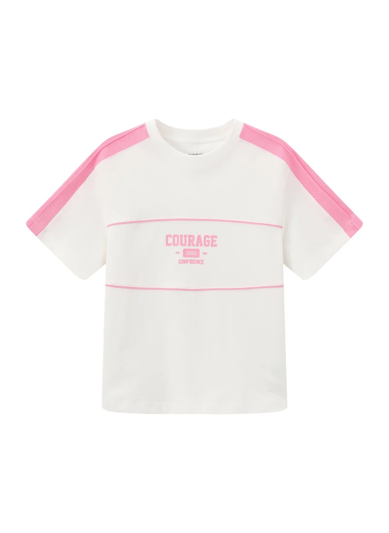 Balabala Kids Unisex Round neck short-sleeved T-shirt