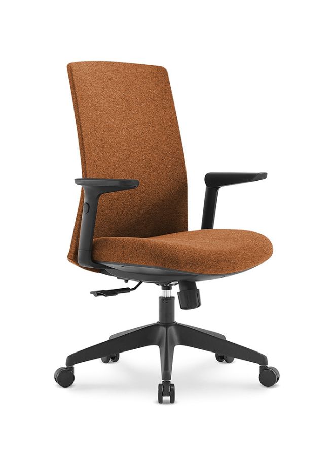 Middle Back Ergonomic Office Chair Without Headrest for Office, Home Office and Shops, Orange - Image 1