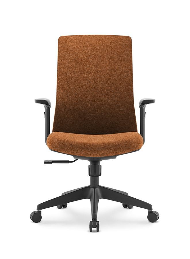 Middle Back Ergonomic Office Chair Without Headrest for Office, Home Office and Shops, Orange - Image 3