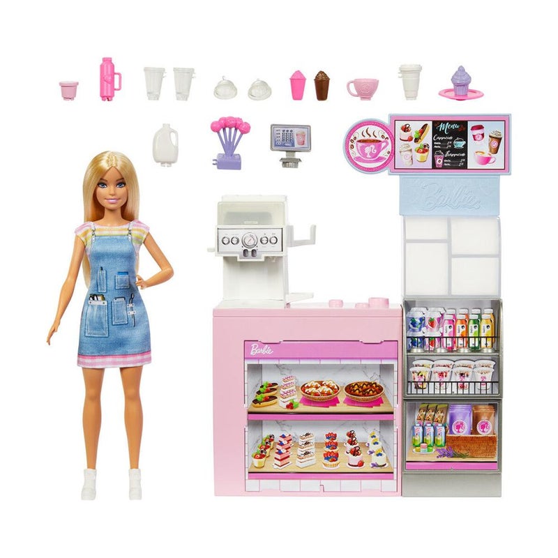Barbie You Can Be Anything Coffee Shop Playset With 12 Accessories - Image 1