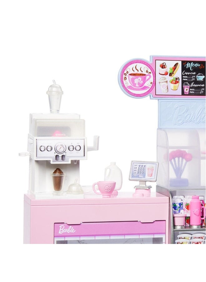 Barbie Coffee Shop Playset With Blonde Barista Doll  - Image 1
