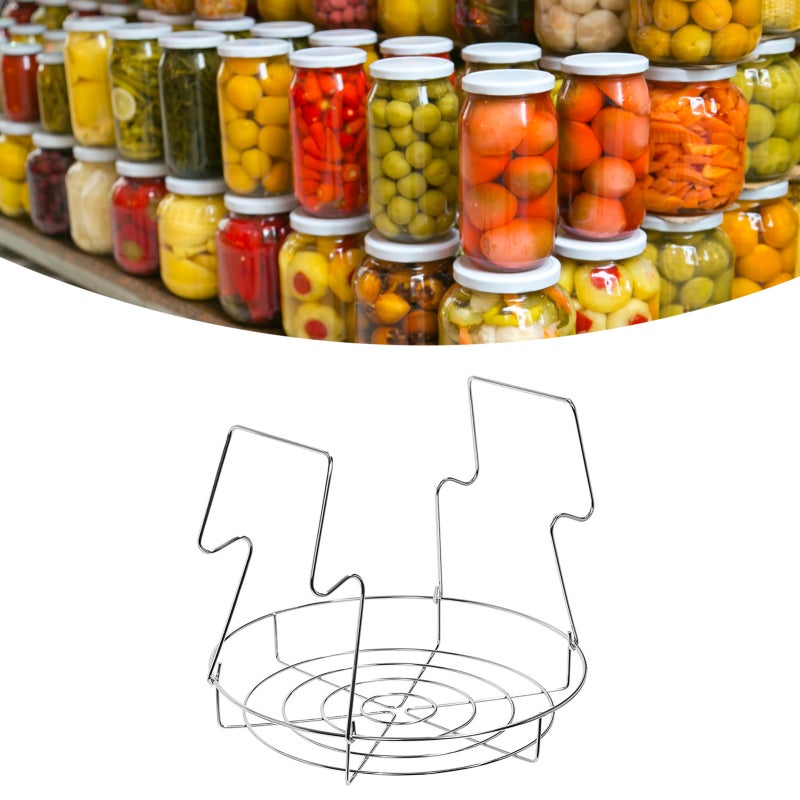 Canning Rack: 304 Stainless Steel, Durable Rust Resistant, Multi Functional - Space Saving, Small Round for Home Kitchen Cooking And Canned Goods Storage - Image 2