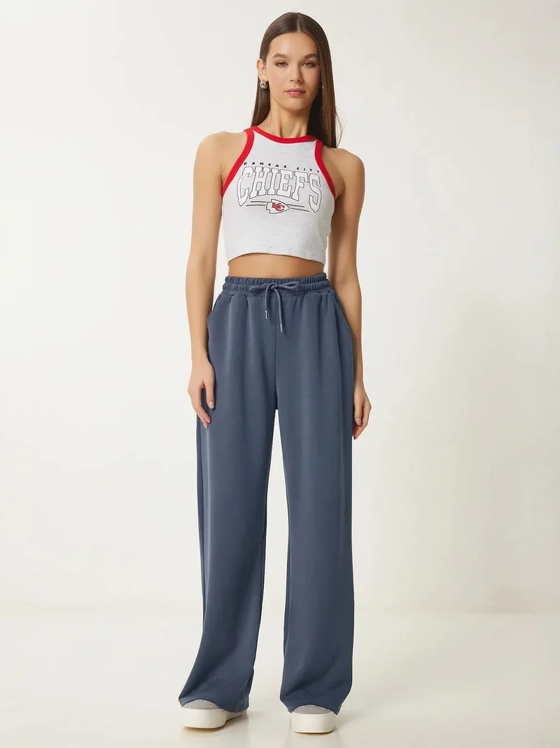 السعادة في إسطنبول ISTANBUL Wide Leg Drawstring Waist Sweatpants