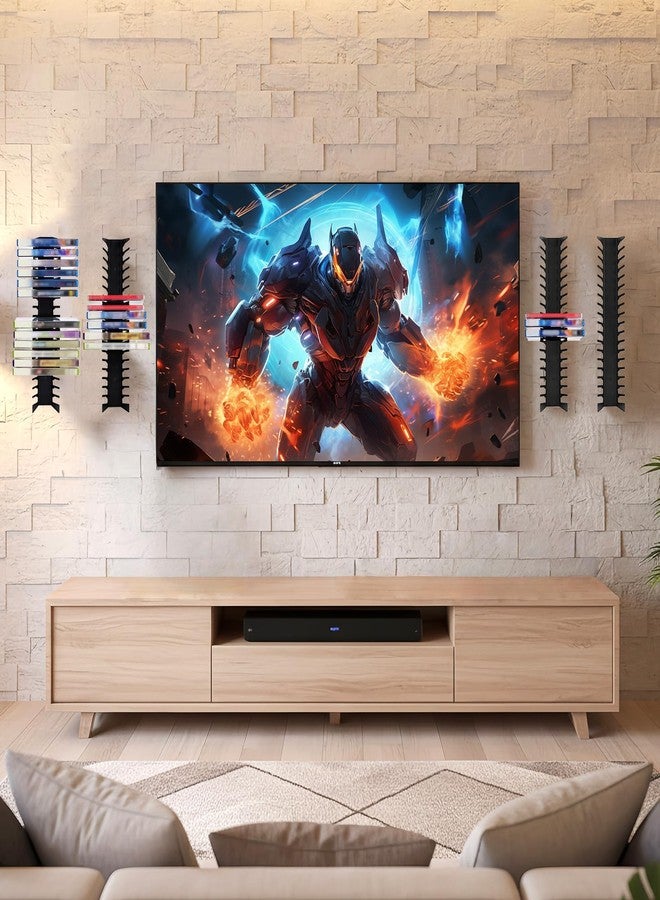 Ebrima 4 Packs Video Game Storage, Metal Media Storage Shelf, 72 Compartments, Wall Mount Storage Rack for Game Organizer - Image 4