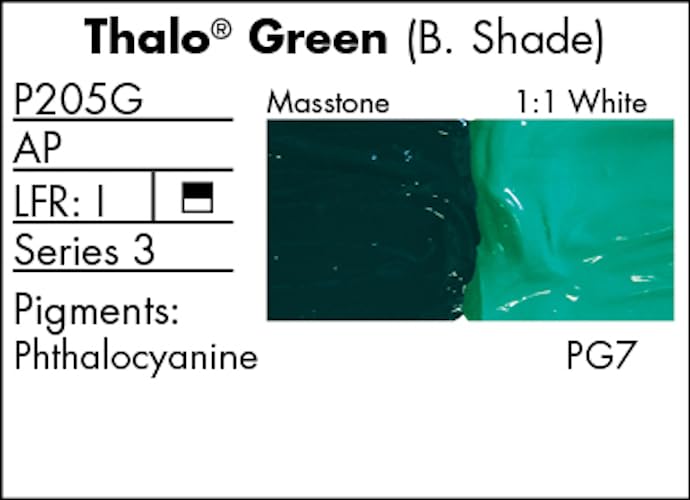 Grumbacher Pre-Tested Oil Paint, 37ml/1.25 Ounce, Thalo Green (Blue Shade) (P205G) - Image 3