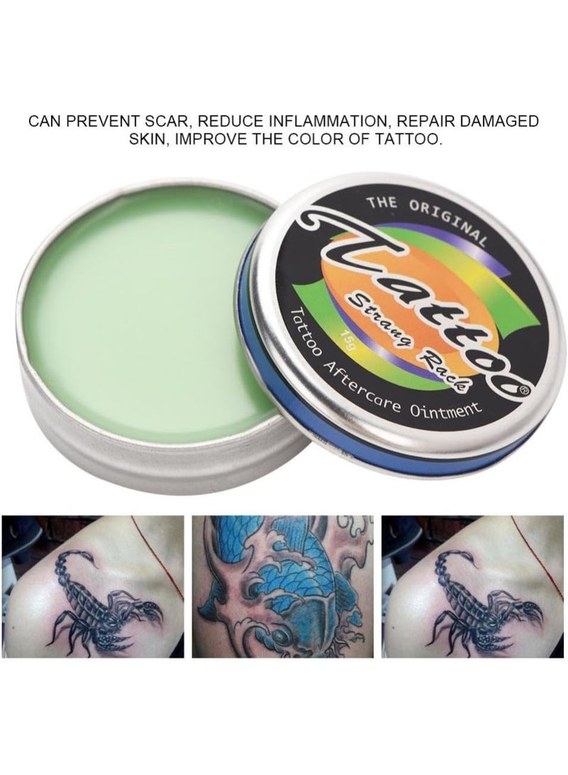 Meetion 1pc Tattoo Aftercare Cream for Healing Tattoo Recover Creams Vitamin A&D Ointment for Fresh and Old Tattoos Professional Anti Scaring Cream (15g) - Image 1