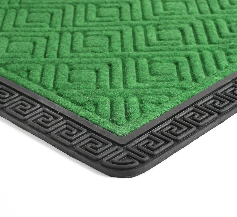 NESTPRIME Dirt Trapping Heavy Duty Weather Resistant Durable NonSlip Backing DoormatBathmatEntrance Mat for IndoorOutdoor40x60 cmGreen - Image 4