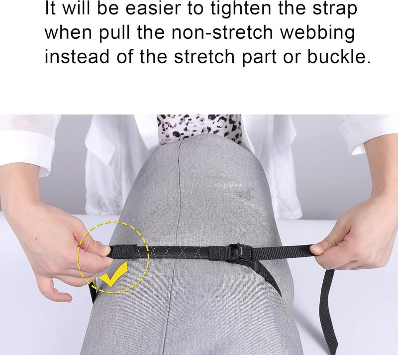 Ayaport Lashing Straps with Buckles Add Stretch Part Designed for Tighter Adjustable Cam Buckle Tie Down Cinch Strap for Packing Black 4 Pack - Image 5