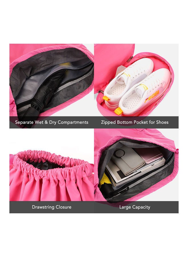 نيبمينينت حقيبة ظهر رياضية قابلة للطي مزودة برباط للاستخدام في الصالة الرياضية، مناسبة للأغراض الرطبة والجافة 42.00*10.00*32.00سم - Image 2