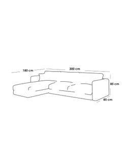 Al Home 4 Seater Linen And Swedish Wood L-Shape Sofa - Off-White 85x300x180 cm  - Image 2