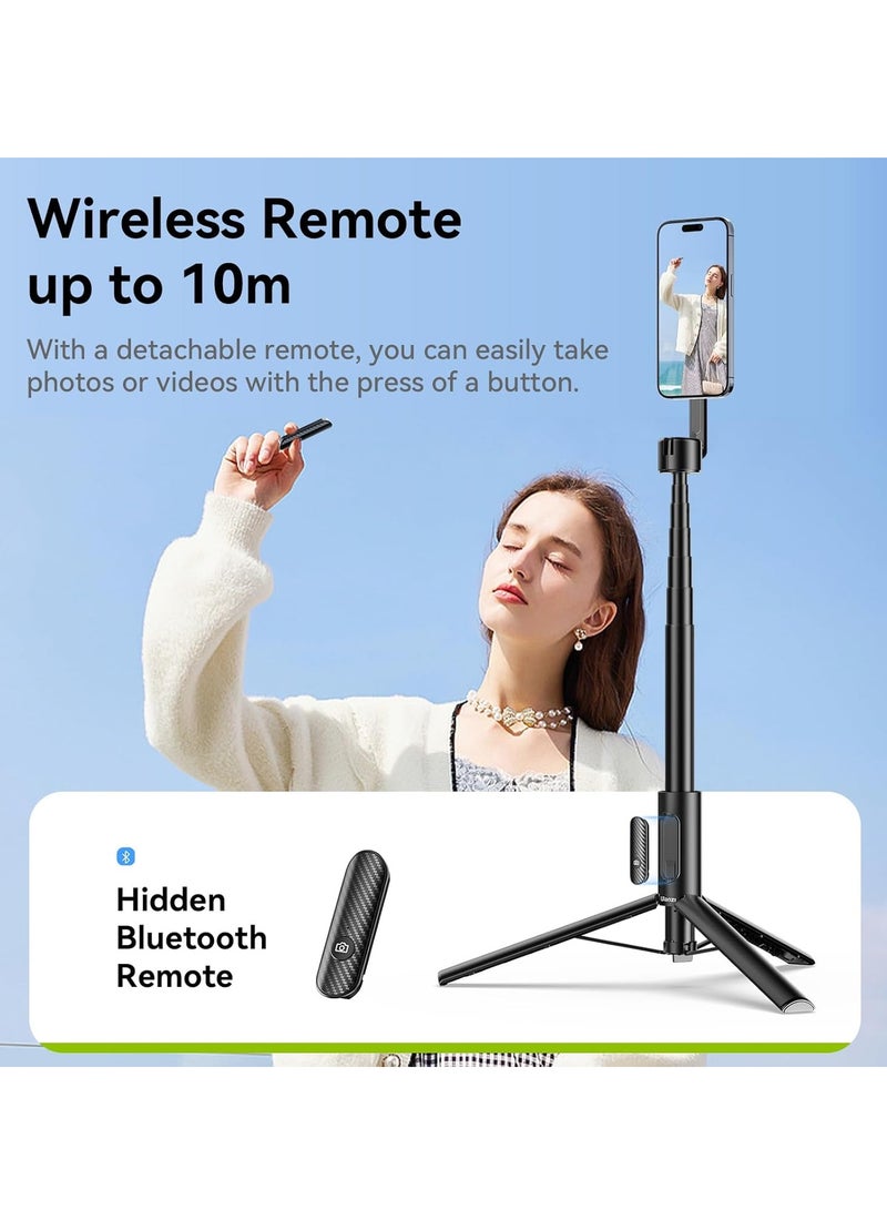 Ulanzi ULANZI MG-002 Magnetic Selfie Stick Max – Extendable Bluetooth Selfie Stick with Magnetic Phone Mount, Tripod Function, Wireless Remote & Lightweight Design for Vlogging & Live Streaming - Image 2
