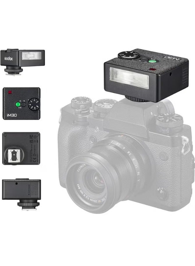 جودوكس iM30 كاميرا فلاش صغيرة، GN15 7 مستويات لإخراج الفلاش CCT 6500K±200K فلاش صغير Speedlite 230 كامل الطاقة لكاميرات Canon Sony Nikon Fuji Olympus - Image 1
