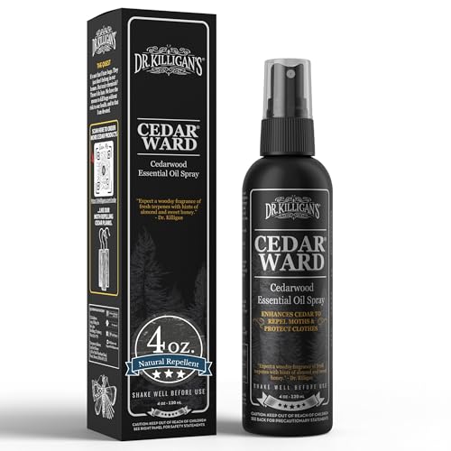Dr. KILLIGAN'S Dr. Killigan’s CedarWard Spray - 4 fl. oz. - Natural Cedar Oil Formula Restores Scent to Cedarwood Accessories, Closets, Drawers, Trunks, Chests, Pest and Moth Repellent for Clothes - Image 1