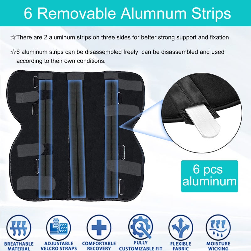 TANDCF Unisex Knee and leg immobilization Stabilizer for Post Surgery Recovery,Knee Fractures,Instability, ACL,MCL,Meniscus Tear,Arthritis,Displacement Recovery, 17.3" Length Universal - Image 4